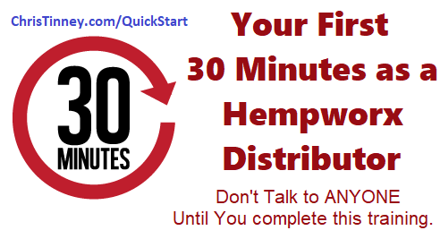 Your First 30 Minutes as a Hempworx Distribtor