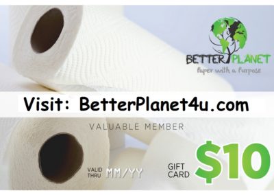 The Better Planet Paper Gift Card.